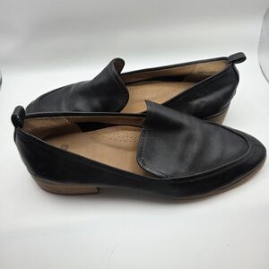 Susina Kellen Black Leather Loafers Womens Size 8